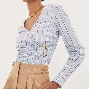 Veronica Beard Ozzie Striped Top
